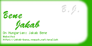 bene jakab business card